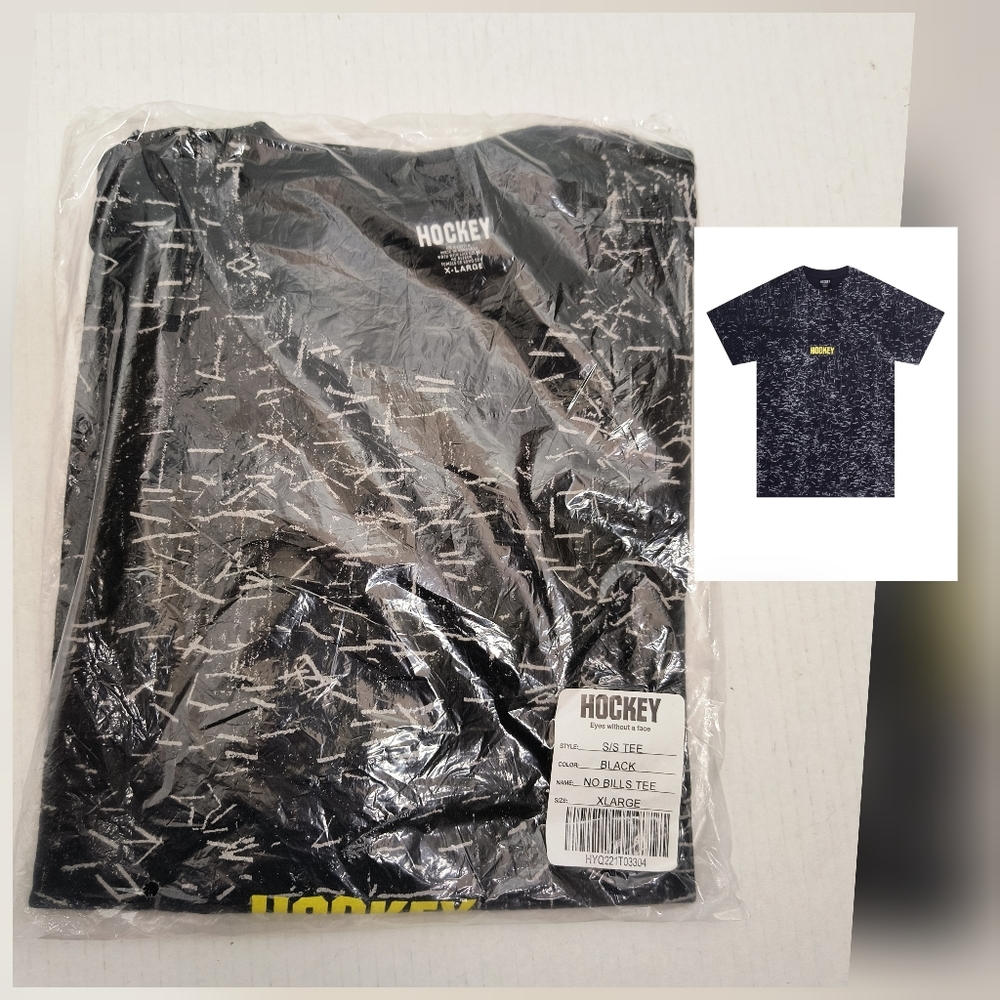 Hockey T-shirt Men's No Bills Tee Size X-Large Black